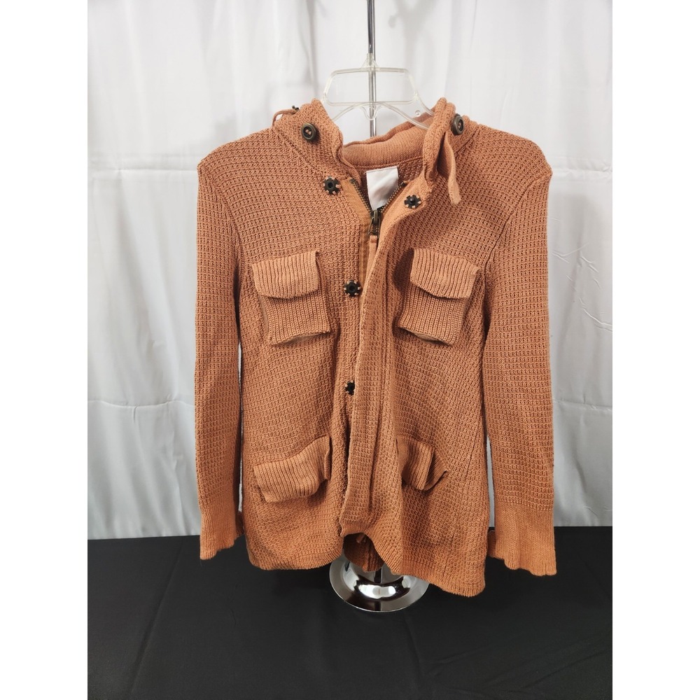 Bark Italy Designer‎ Rare Knitted Linen Cotton Jacket Size S Beige